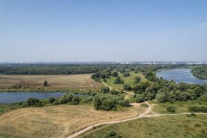 Blick auf Strandbad und Ehle